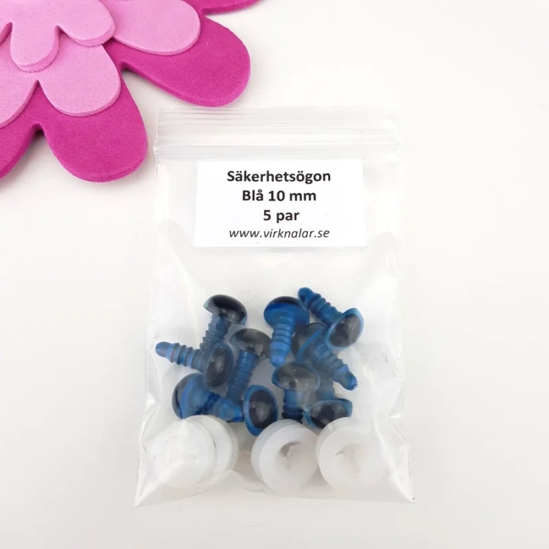 Säkerhetsögon FärgadeBlåa 10 mm 5 par Begränsat erbjudande