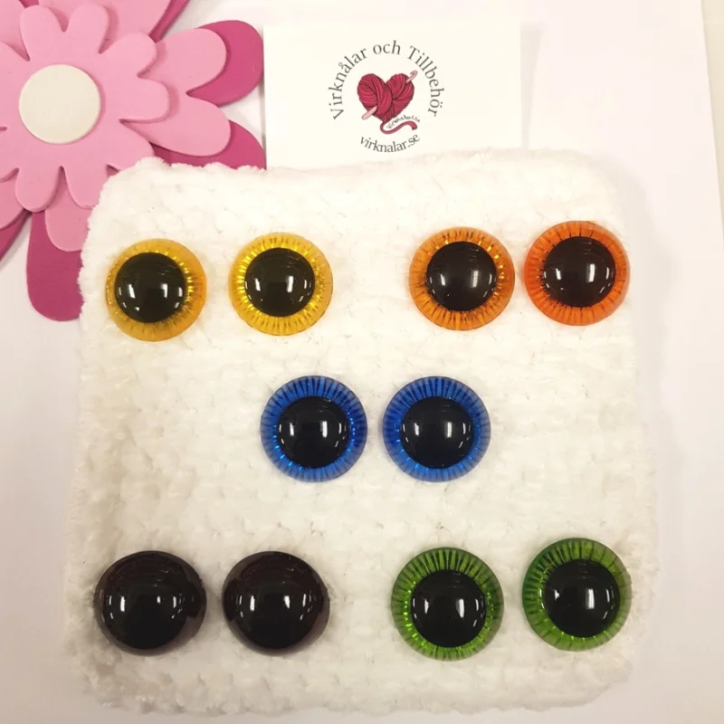 Endast idag SäkerhetsögonDeluxe 28 mm 5 par Färgmix