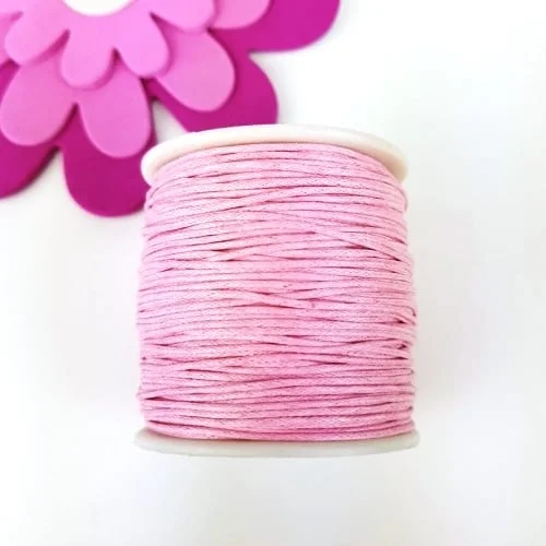 Vaxad rundsnodd Ljusrosa 1 mm 40 m Billigare