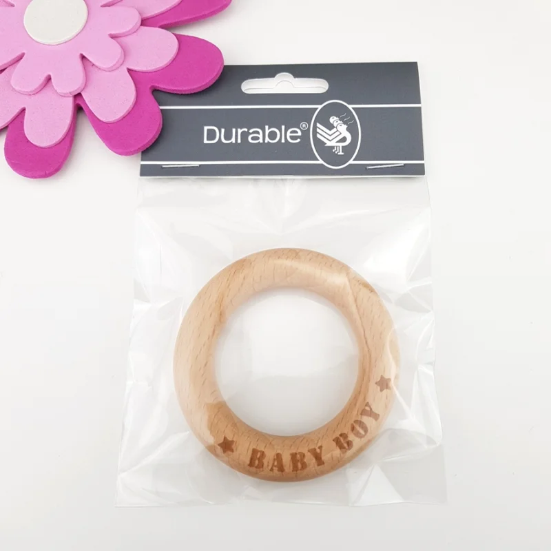 Utförsäljning Träringar Baby Boy 7 cmDurable 1 st