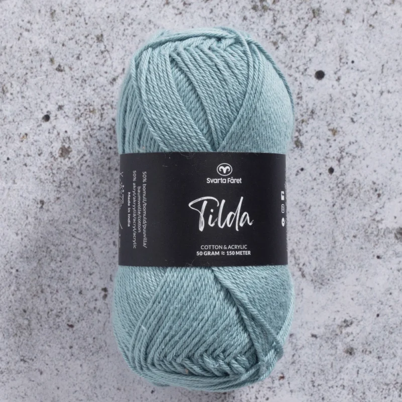 Nyhet Tilda garn 50 g Svarta Fåret Powder Blue Nr 568