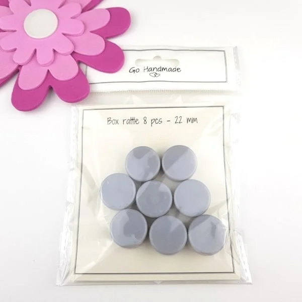 Skallra Grå Cylinder M 22mm 8p 22050Go Handmade Extra rabatt