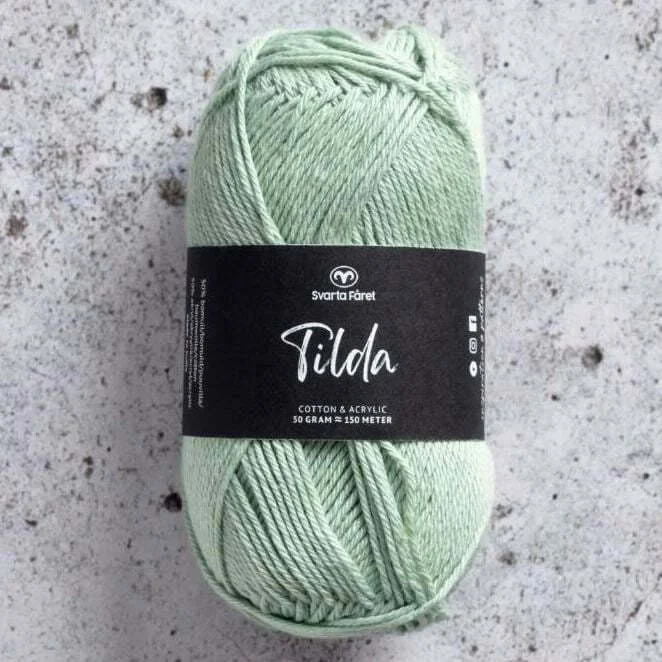 Tilda garn 50 g Svarta Fåret Dimgrön Nr 82 Nyhet