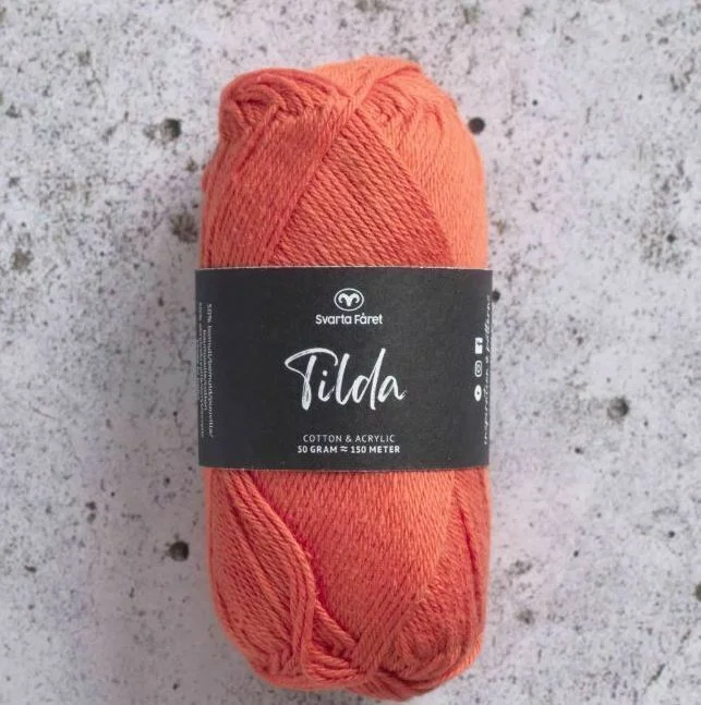 Erbjudande Tilda garn 50 g Svarta Fåret Tigerlily Orange 34