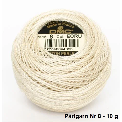Outlet Virkgarn Dmc Cotton Perle Nr 8 Pärlgarn 10 g Ecru