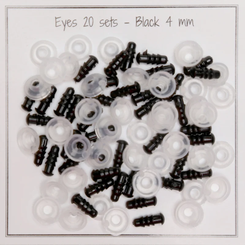 Lägg i varukorgen Säkerhetsögon Svarta 4 mm 20 par 17162Go Handmade