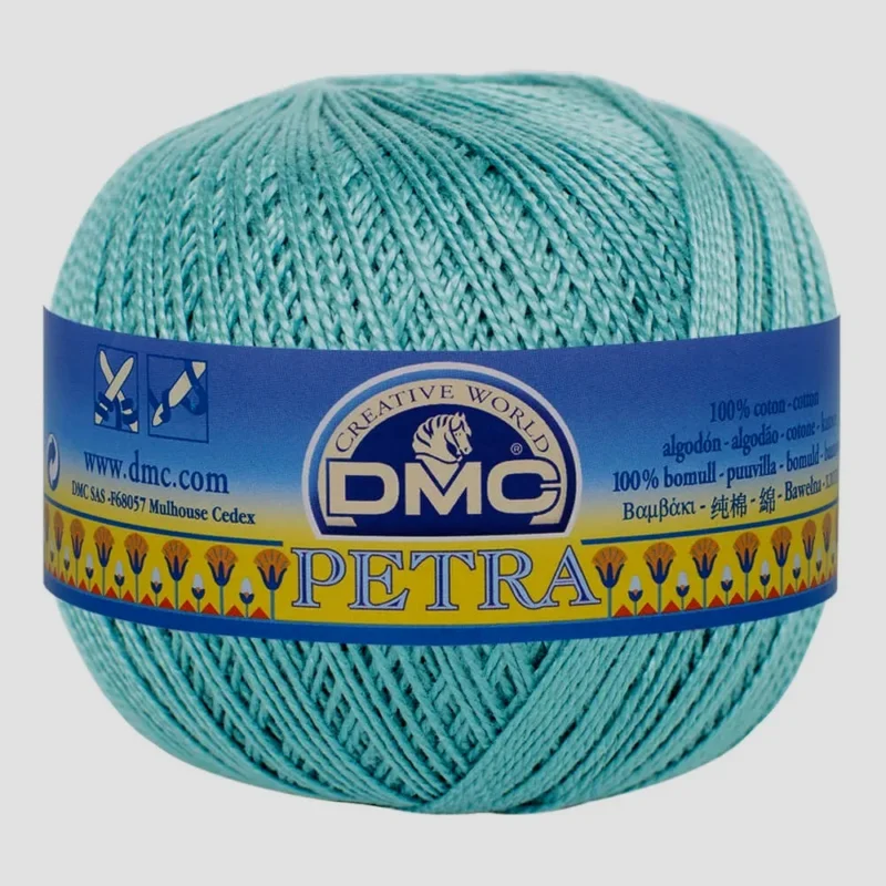 Virkgarn Dmc Petra Nr 8 100 g Blågrön 53849 Nyhet