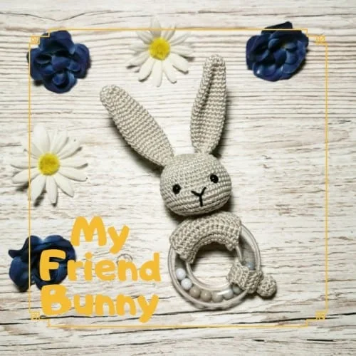 Erbjudandepris Materialkit Virka Bitring My Friend Bunny Virkvinga 2 st