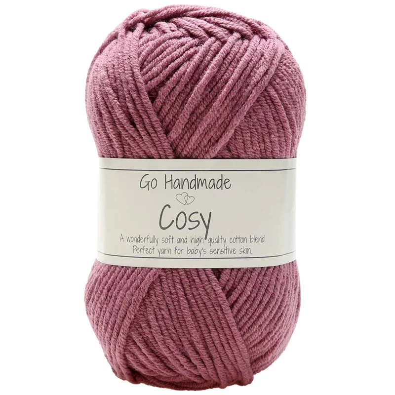 Cosy garn 50 g Go Handmade Rose Mörkrosa 17382 Fynd