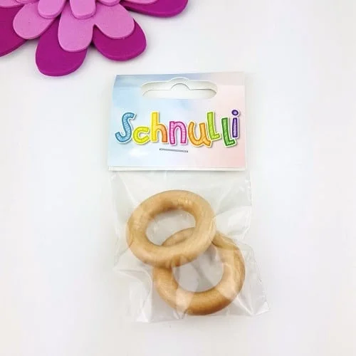 Träringar Små 3,6 cm Schnulli Natur nr 220 2 st Outlet