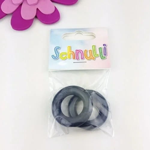 Träringar Små 3,6 cm Schnulli Mörkgrå nr 233 2 st Bästa pris