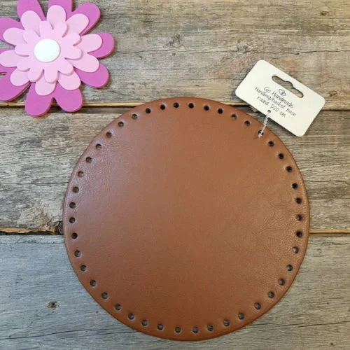 Väskbotten Rund 20 cm Chokladbrun 22307Go Handmade Billig