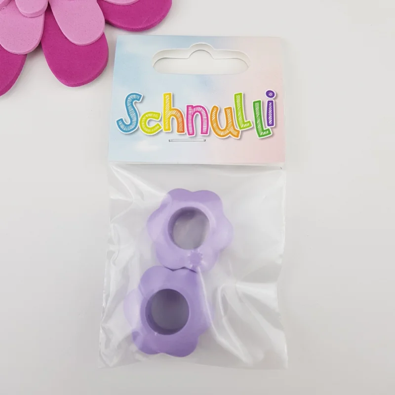 Träringar Blomma m hål 2,9 cm Schnulli Lila 214 Köp online