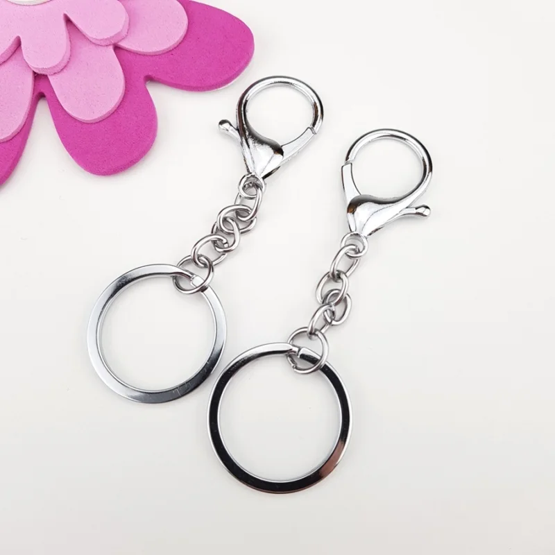 Karbinhakar m Nyckelring Silver 9 cm 2 st Nr 003 Trygg betalning