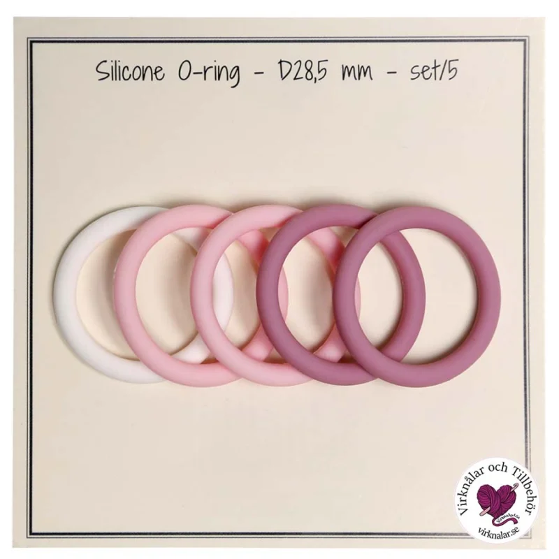 Erbjudande SilikonringarGo Handmade 19000 5 st Rosa Vit