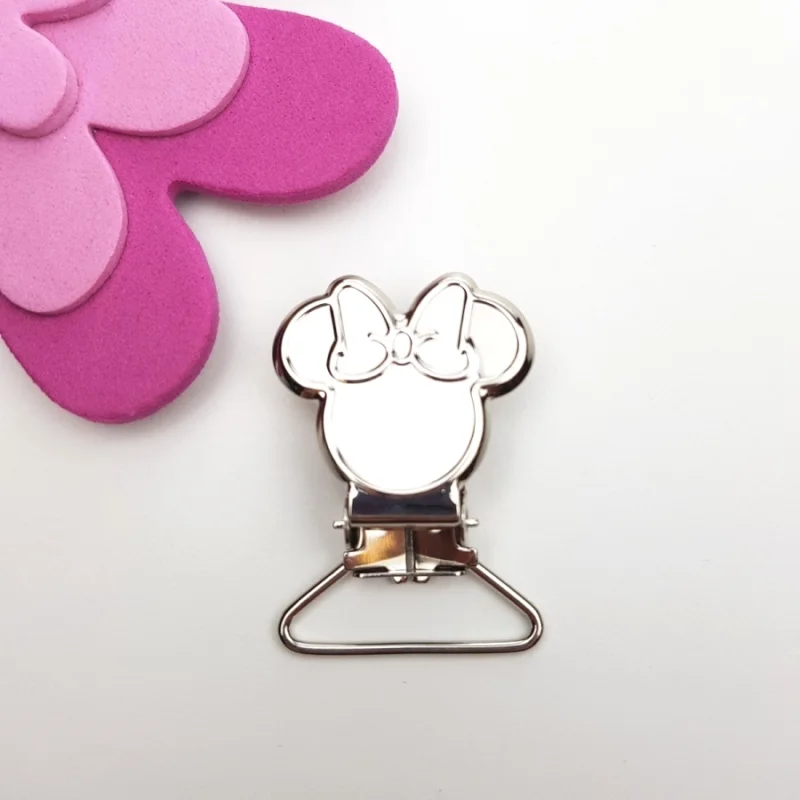 Clips MusSilver Bred bygel m Rosett 02 Populär