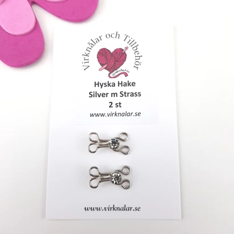 Hyska Hake Silver med Strass 2 st Sista chansen