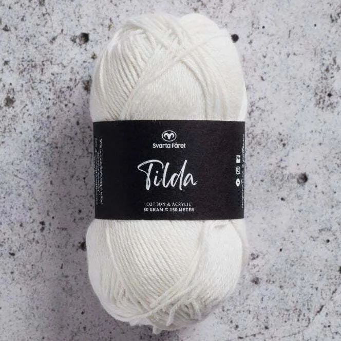 Populärt val Tilda garn 50 g Svarta Fåret Oblekt Nr 05