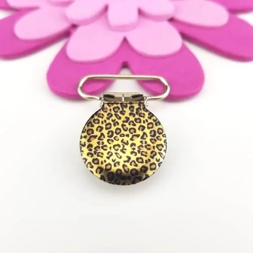 Clips Rund Leopard Guldig Sista chansen