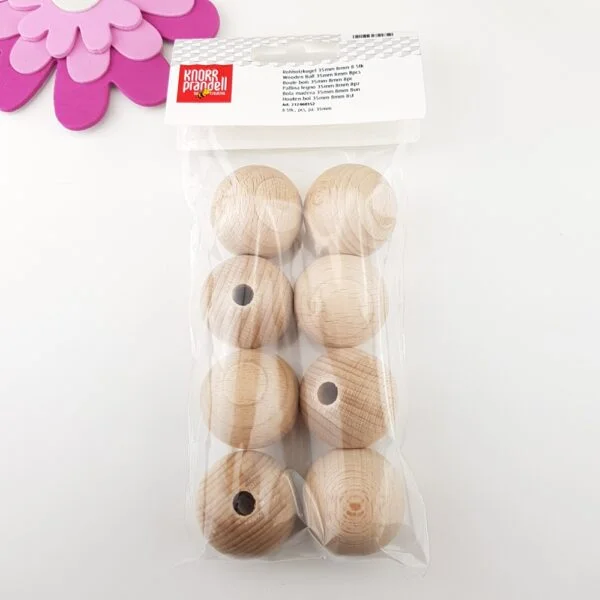 Beställ idag Träpärlor Vaxade Natur 35 mm Knorr Prandell