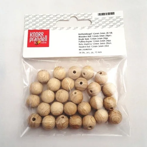 Träpärlor Vaxade Natur 12 mm Knorr Prandell Köp nu
