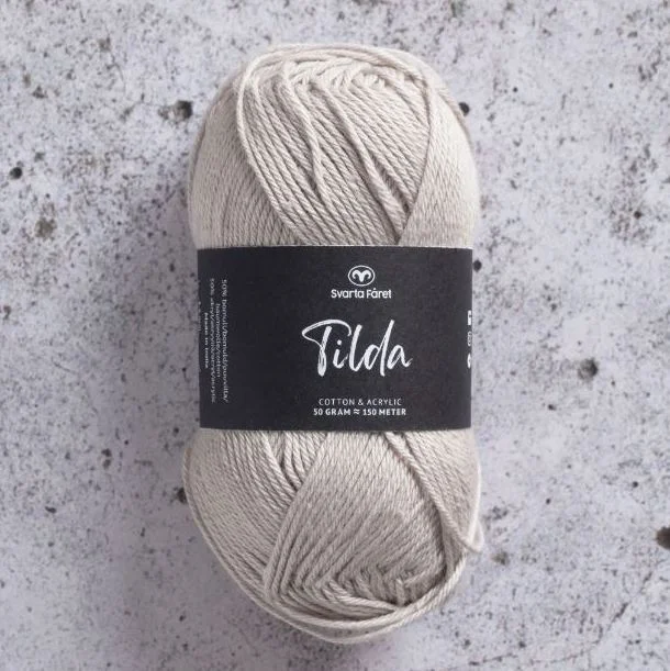 risnedsättning Tilda garn50 g Svarta FåretBeige Nr 524