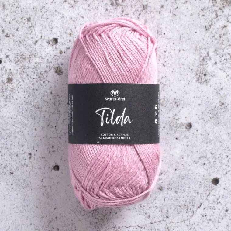 Tilda garn 50 g Svarta Fåret Rosa Nr 40 Premium