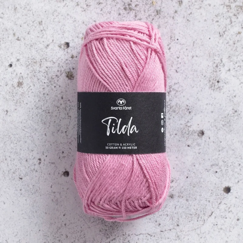 Endast idag Tilda garn 50 g Svarta Fåret Klarrosa Nr 542