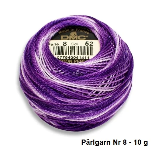 Virkgarn Dmc Cotton Perle Nr 8 Pärlgarn 10 g Lilamelerad 52 Sista chansen