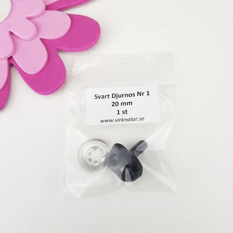 Kampanjpris SäkerhetsnosarDjurnos Svart 20 mm1 st Nr 1