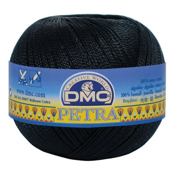 Virkgarn Dmc Petra Nr 8 100 g Svart 05310 Begränsat erbjudande