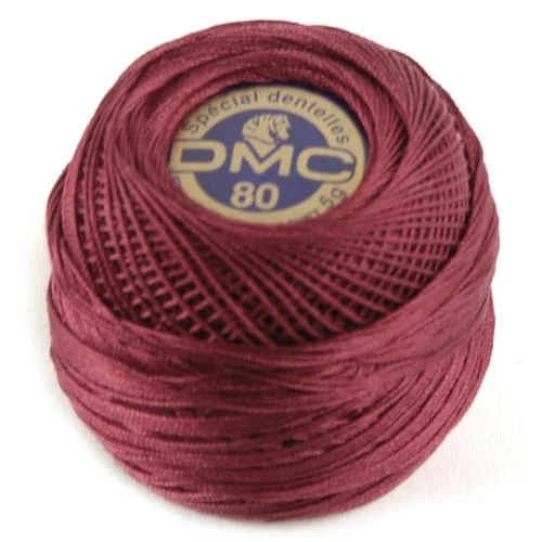 Begränsad tid Virkgarn DMC Special Dentelles Nr 80 5g Mörkröd 815