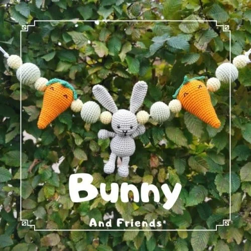 Reapris Materialkit Virka Barnvagnsmobil Bunny and Friends fr Virkvinga