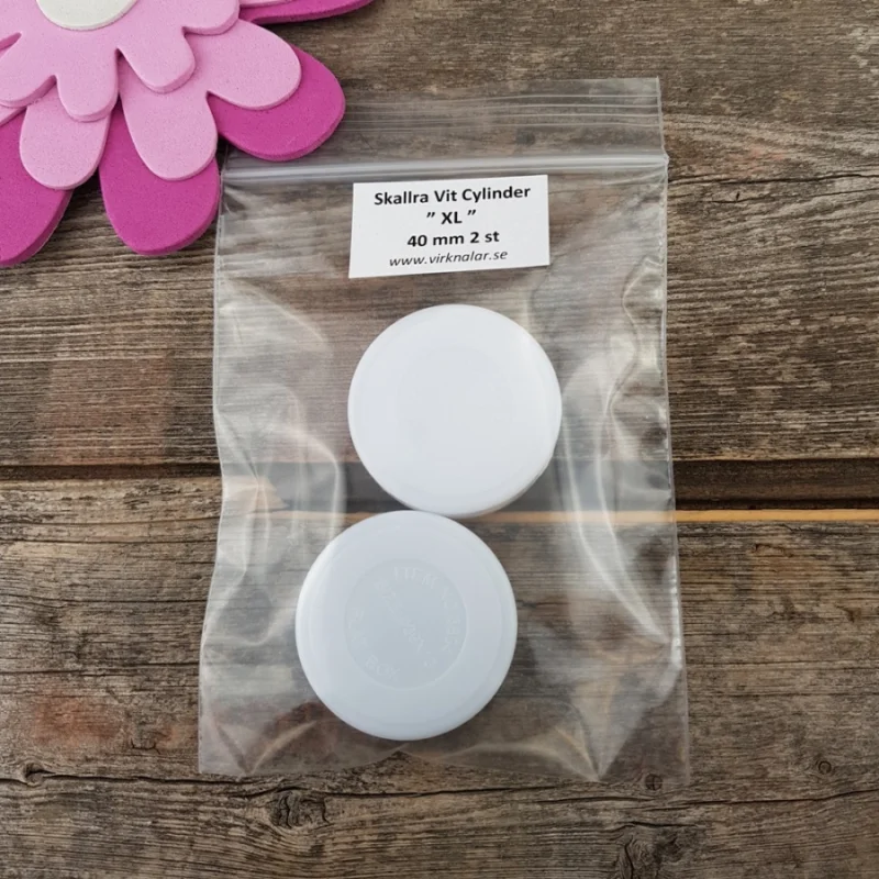 Extra rabatt Skallra rund Cylinder XL 40 mm Babyleksaker 2 st