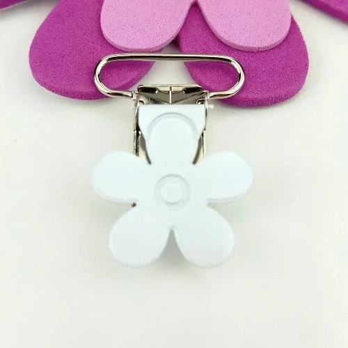 Clips Blomma Vit Fynd