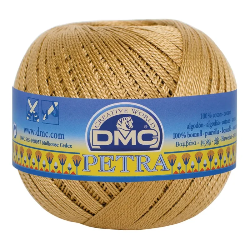 Kampanjpris Virkgarn Dmc Petra Nr 8 100 g Topas Guldig 53045
