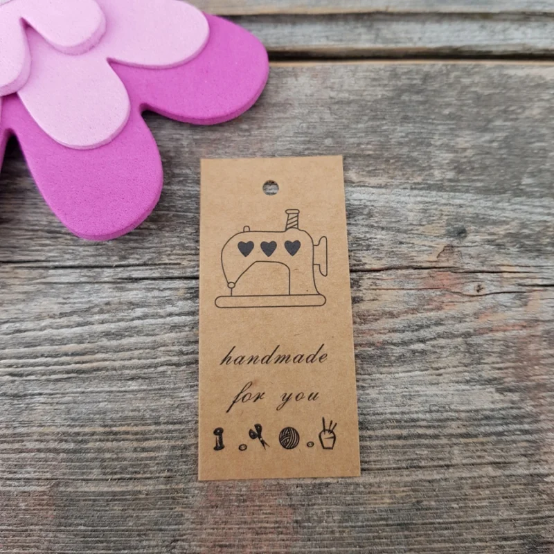 Pappersetiketter Handmade for you 3 Hjärtan 10 st Nr 14 Sista chansen