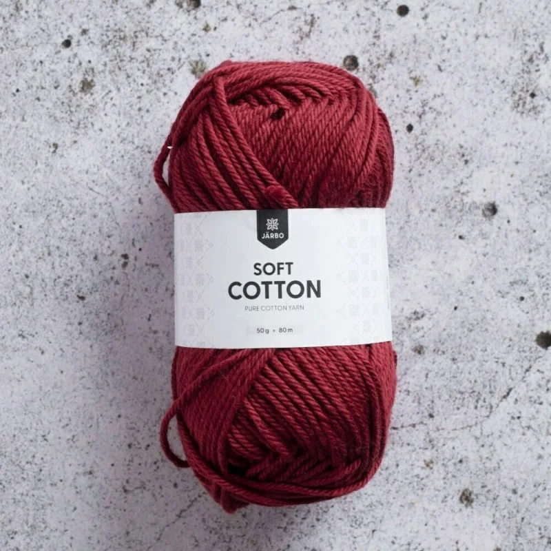 Begränsat antal Soft Cotton 50 g Maroon Mörkröd 8859