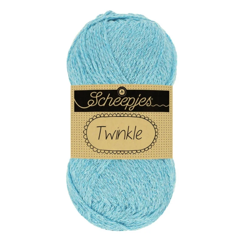 Sänkt pris Glittergarn Twinkle 50 gLjusblå 919