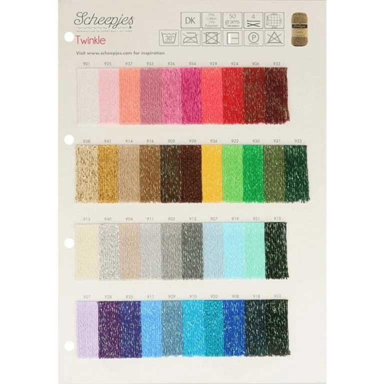 Färgkarta Din egen färgkarta Twinkle Glittergarn Köp nu