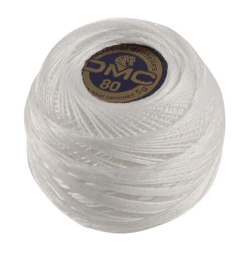 Virkgarn DMC Special Dentelles Nr 80 5g Vit B5200 Kundfavorit