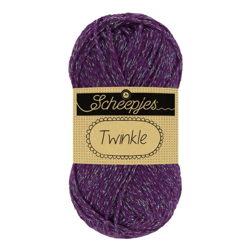 Glittergarn Twinkle 50 g Mörklila 928 Populärt val