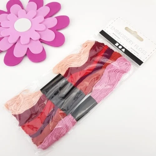 Handla nu Broderigarn Punch NeedleRödarosa nyanser412750