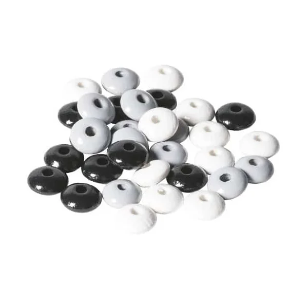 Köp online Träpärlor Linser 10 mm 33 st Knorr Prandell Gråmix