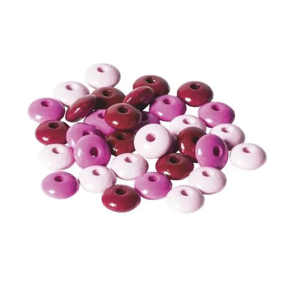 Träpärlor Linser 10 mm 33 st Knorr Prandell Rosamix Kampanjpris