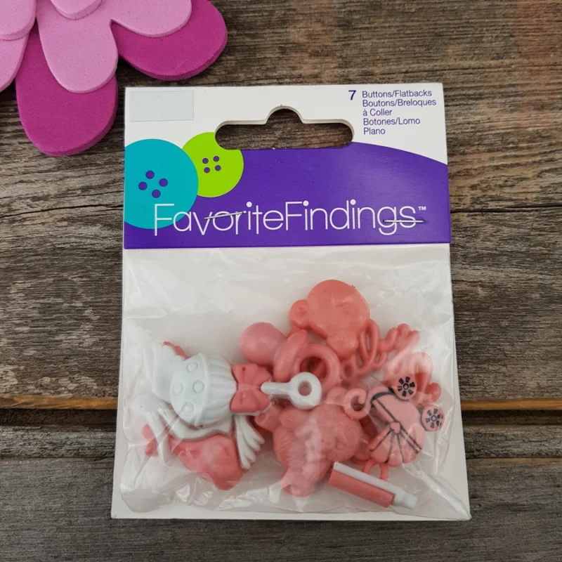 Knappar plastknappar Baby Rosa 7 st Beställ nu