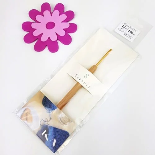 Snabb frakt Virknål Bambu m alu krok nr 2,25 mm Seeknit