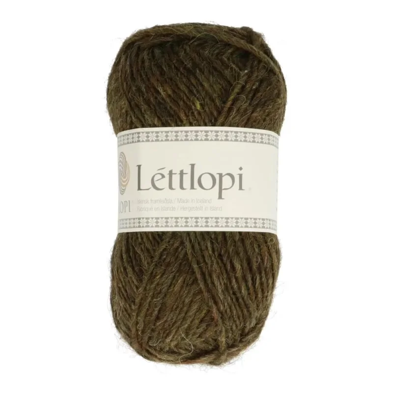 Lettlopi Ullgarn Mörkgrön Moor 50 g nr 1416 Premium