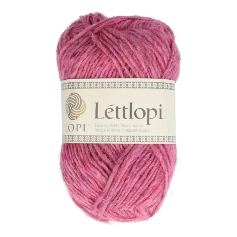 Lettlopi Ullgarn Rosa Pink Heather 50 g nr 1412 Trygg betalning