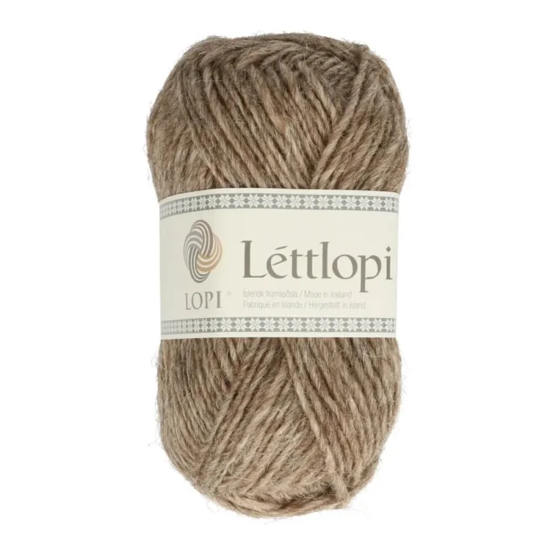 Lettlopi Ullgarn Brun Oatmeal Heather 50g 0085 Begränsat erbjudande